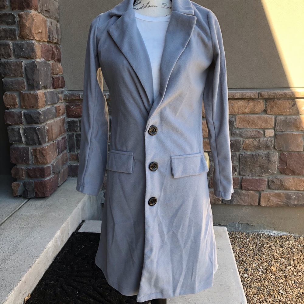 Long Solid Elegant Vintage Solid Jacket - image 5